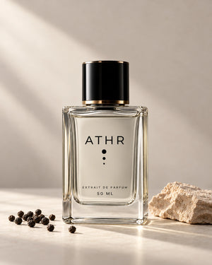 عطر Whiteout من أثر ATHR، إكستريه دو بارفان 50 مل مع حبوب فلفل أسود وحجر رملي صحراوي