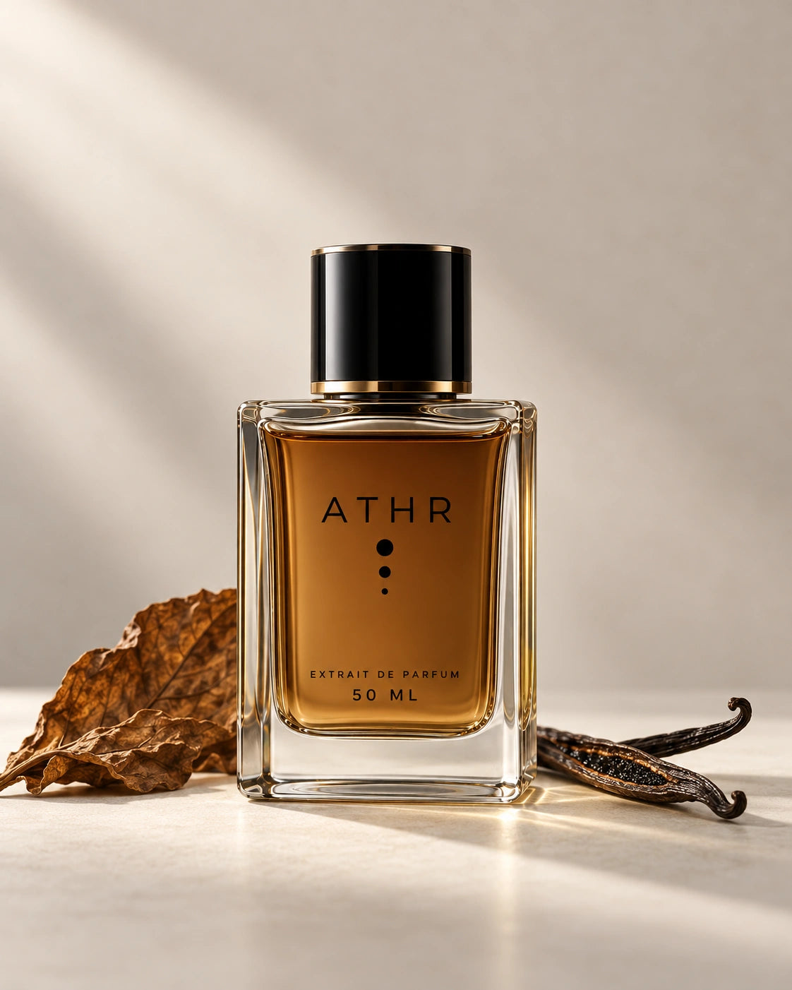 عطر Slow Burn من أثر ATHR، إكستريه دو بارفان 50 مل مع ورق تبغ مجفف وقرن فانيليا
