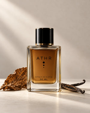 عطر Slow Burn من أثر ATHR، إكستريه دو بارفان 50 مل مع ورق تبغ مجفف وقرن فانيليا